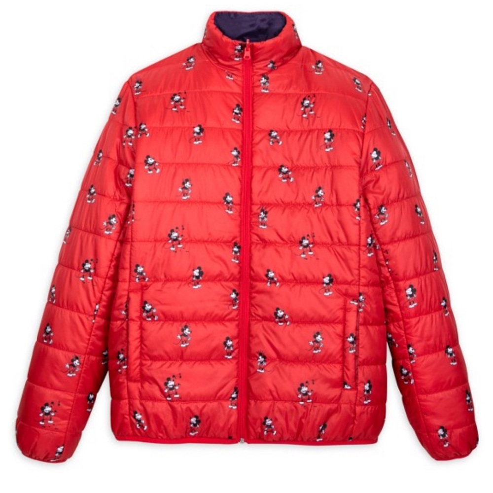 EUC Disney XL Mickey Mouse Reversible Puffer Jacket